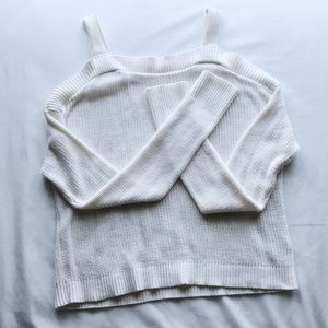 Off shoulder knit sweater
